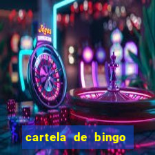 cartela de bingo pra imprimir